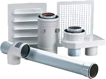 DY 881. Горизонтальный коаксиальный дымоход (PPS), ф110/150 мм