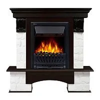 Портал Firelight Forte Classic камень белый, шпон венге