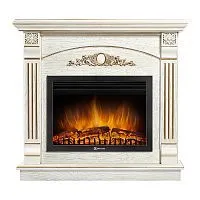 Портал Firelight Barocco 25 шпон белый дуб с золотой патиной