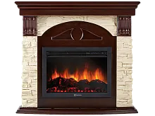 Портал Firelight Torre 30S камень слоновая кость, шпон темный дуб