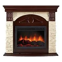 Портал Firelight Torre 26/30S камень слоновая кость, шпон темный дуб