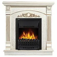 Портал Firelight Barocco Classic шпон белый дуб с золотой патиной